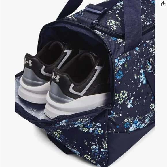 BRAND NEW NEVER USED Under Armour Blue Floral Duffel Bag - Picture 3 of 7